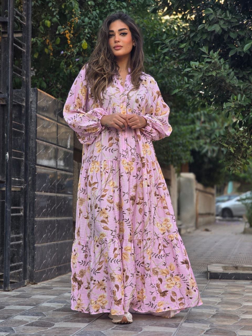 Pink floral dress  - Image 1