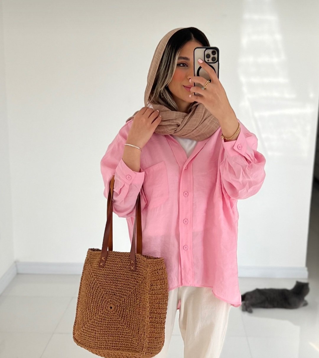 Candy pink linen shirt 🍬  - Image 2