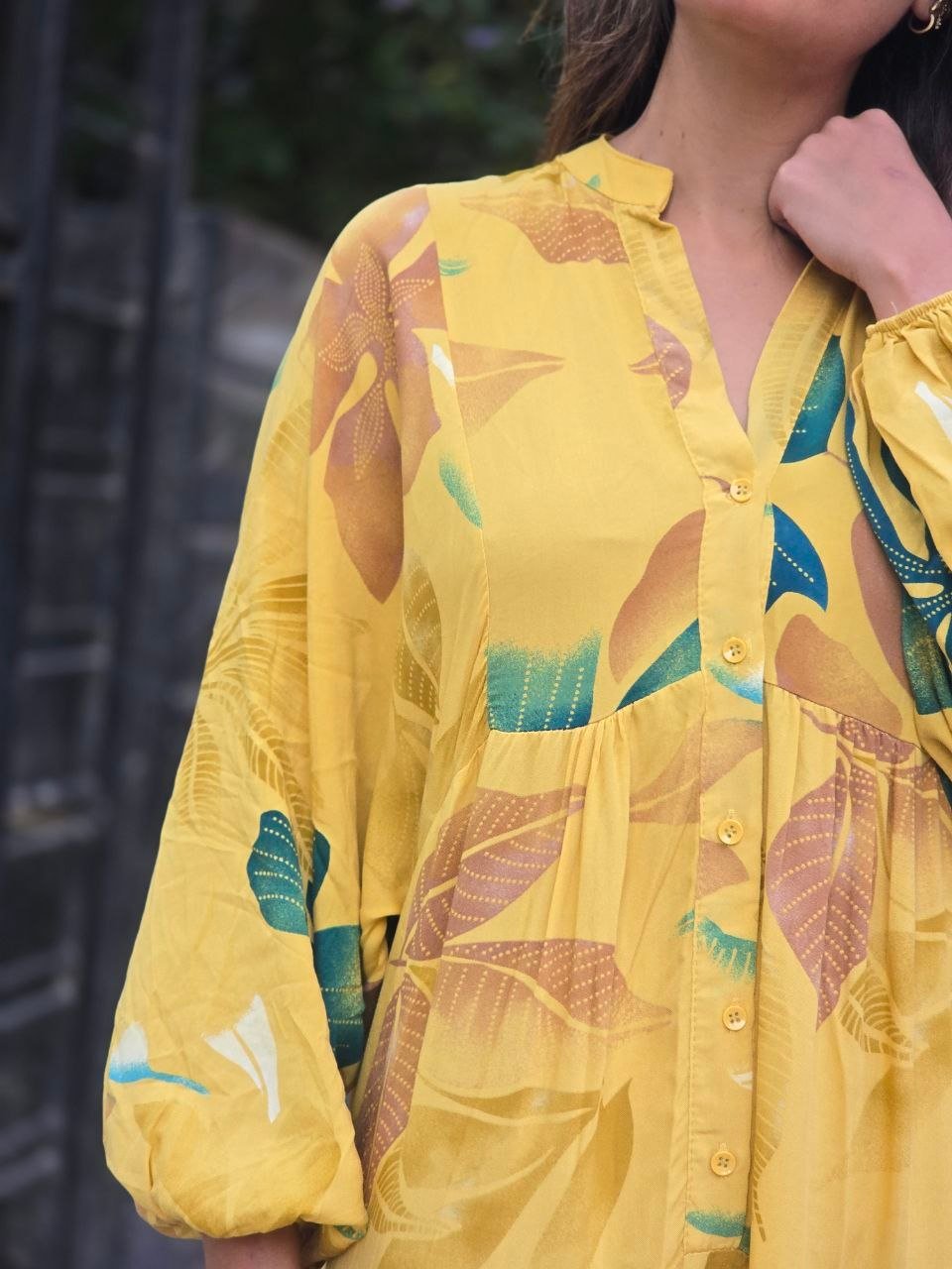 Yellow floral dress - Image 7