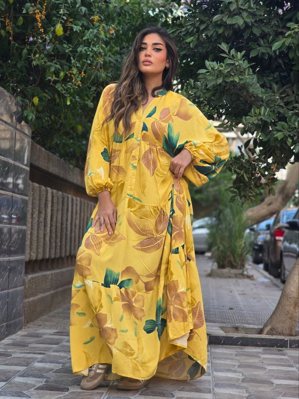Yellow floral dress - Image 5