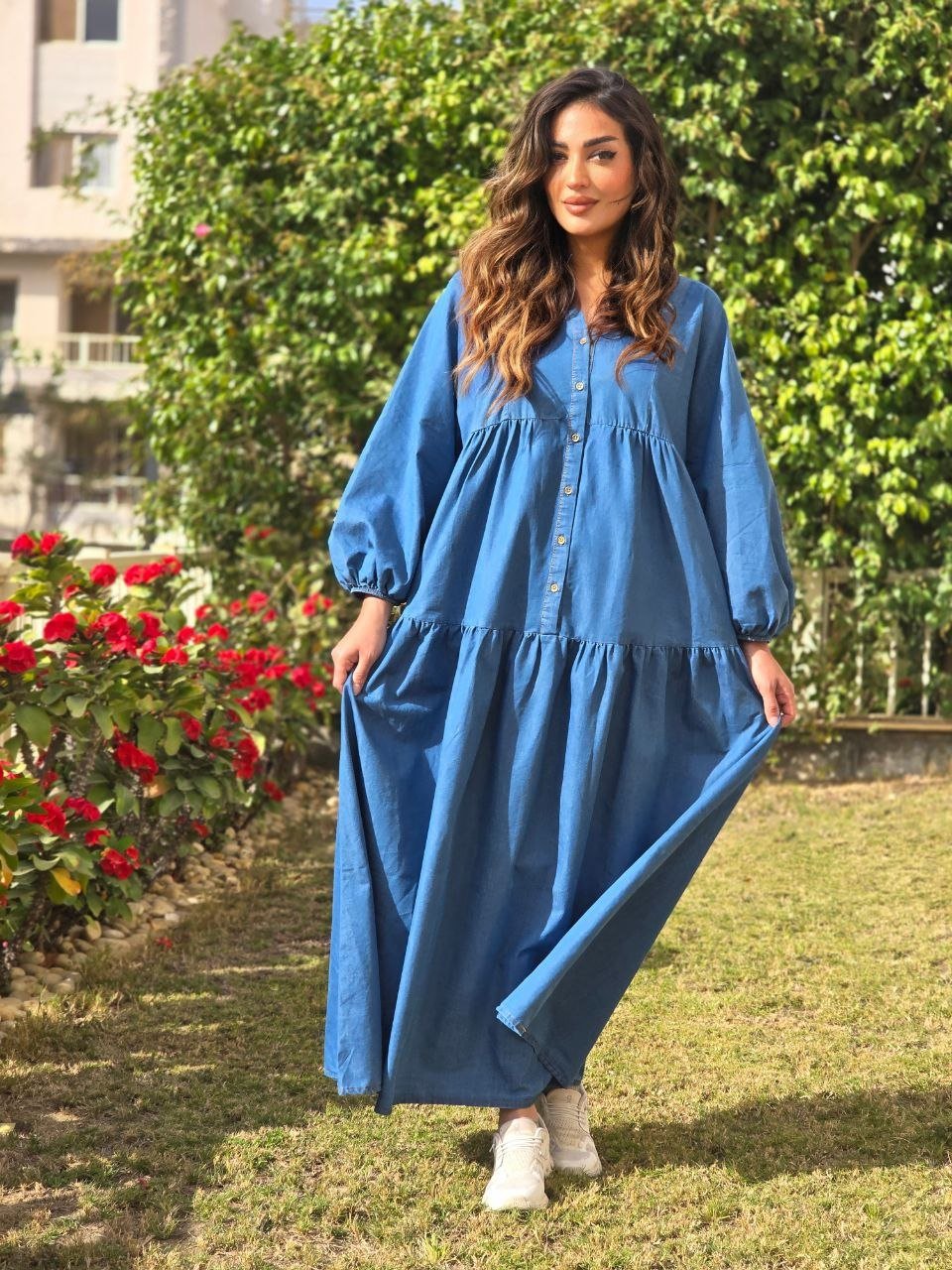 Denim Jeans dress - صورة 4