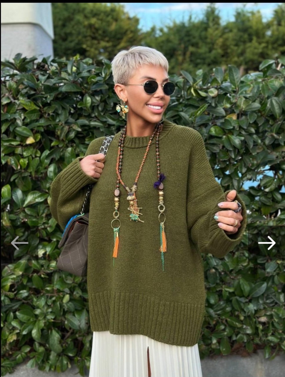 Olive Basic Pullover  - Image 2