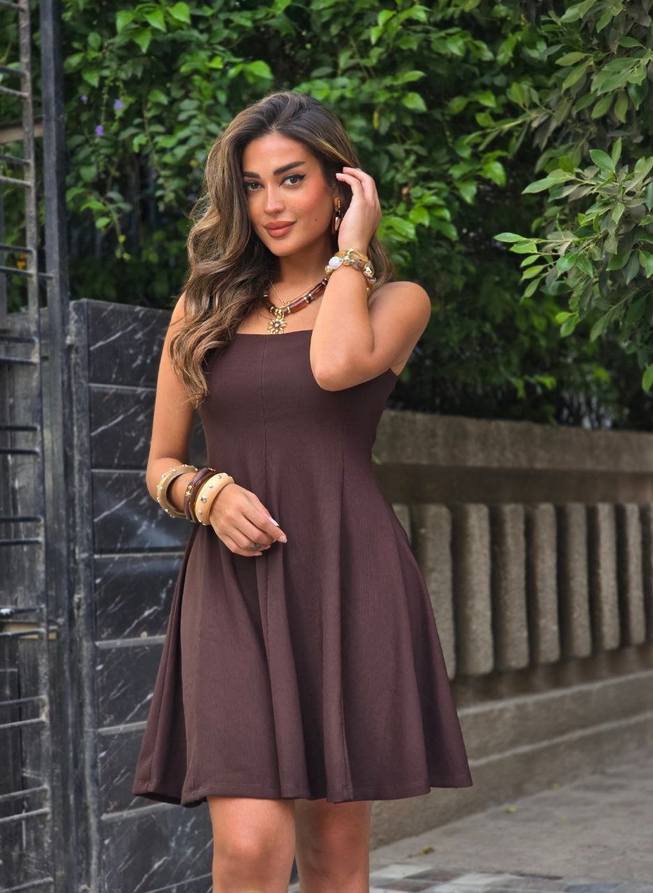 Brown kare midi dress - Image 5
