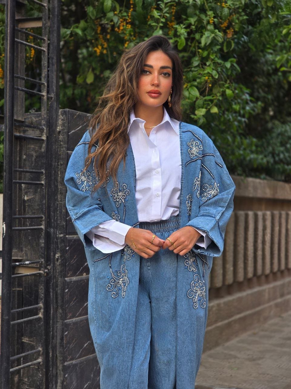 Beaded denim set  - Image 1