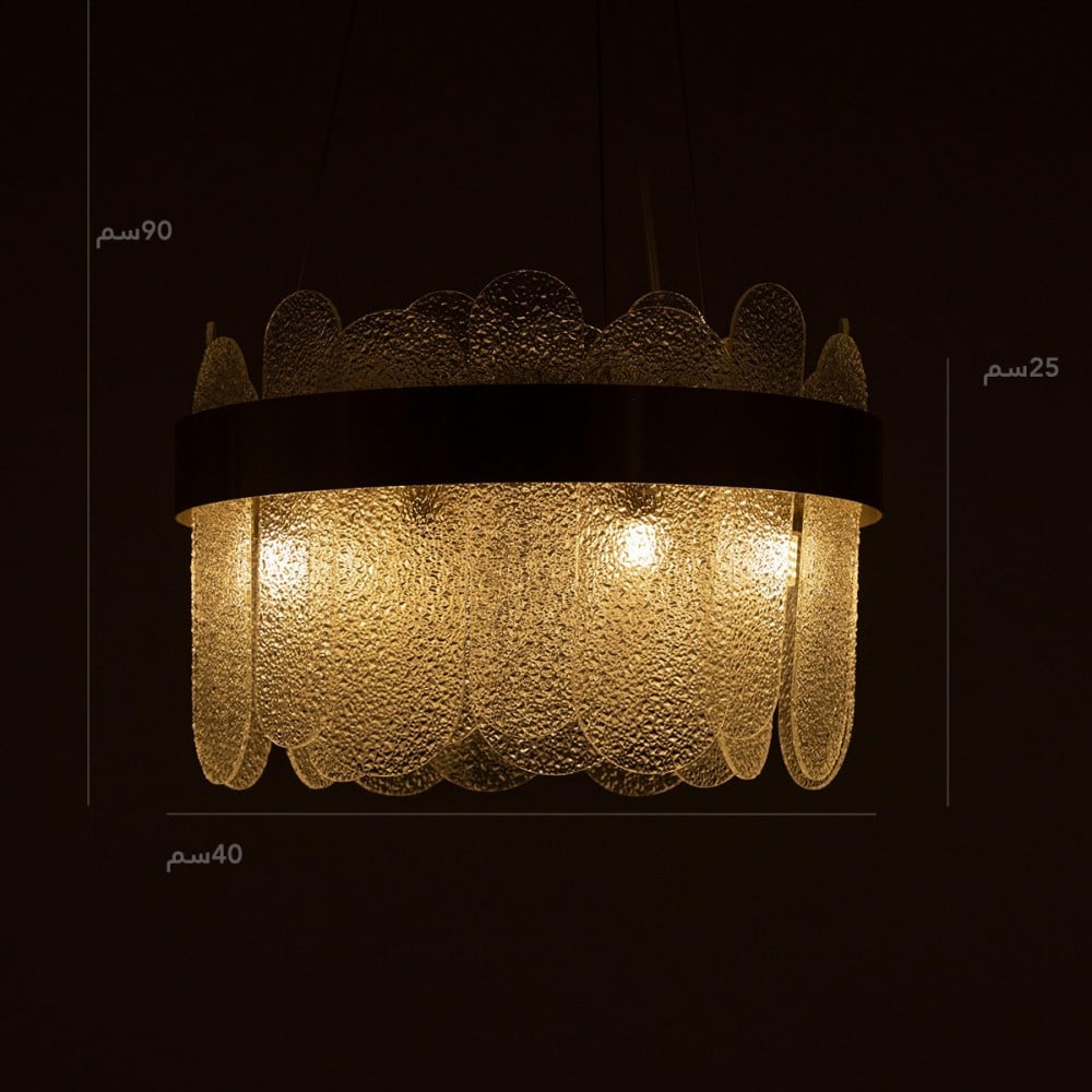 ثريا زجاج بيضاوي قطر 40 سم / 48328 - صورة 3