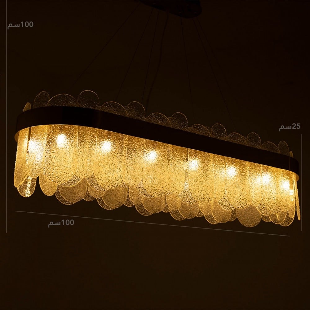 ثريا زجاج بيضاوي 35*100 / 48332 - صورة 3