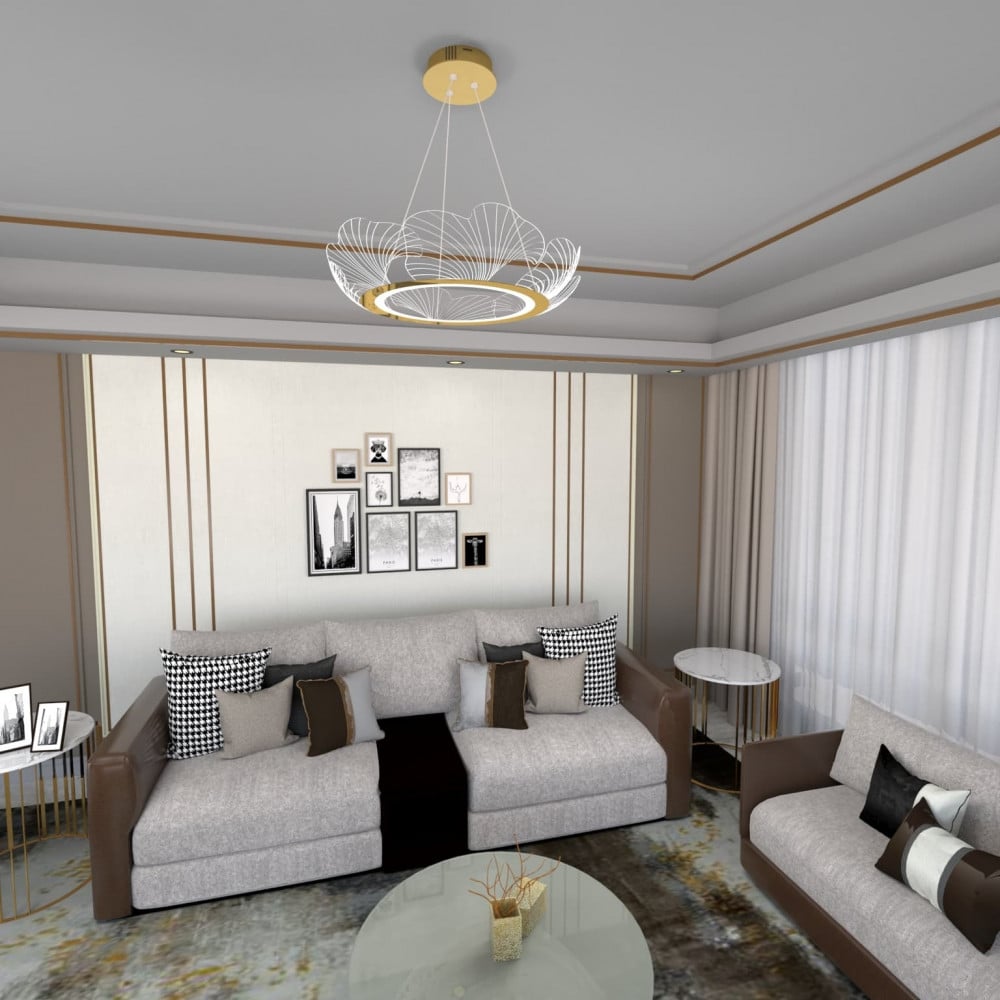 ثريا مودرن اكلوريك LED قطر 40 سم - صورة 3
