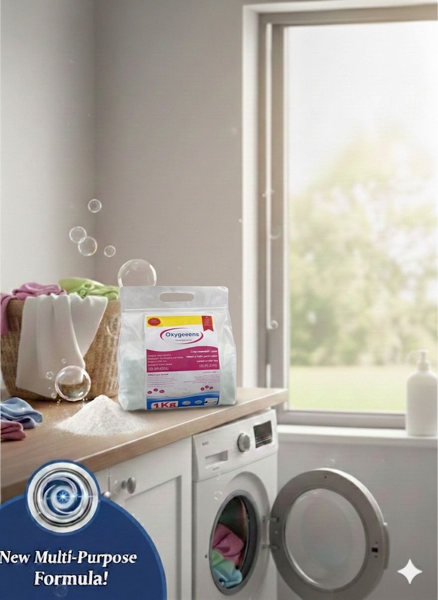 Laundry detergent powder, 1 kg. Oxygen. With the power of three gases (O) (H) (CO2). - Image 5