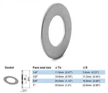316L Stainless VCR Retainer Gasket 1/4 inch - Image 2