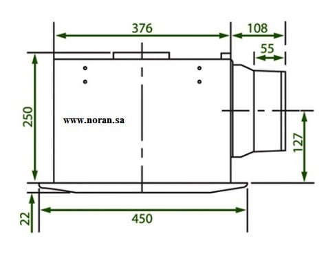 مروحة شفط سقف KDK 38 CDG - صورة 3
