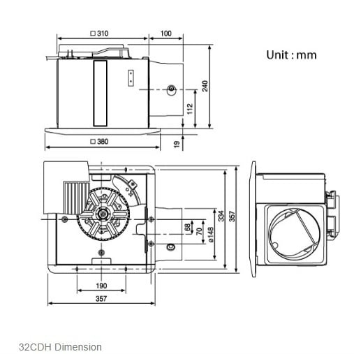 مروحة شفط سقف  ديكور  KDK 32 - صورة 2