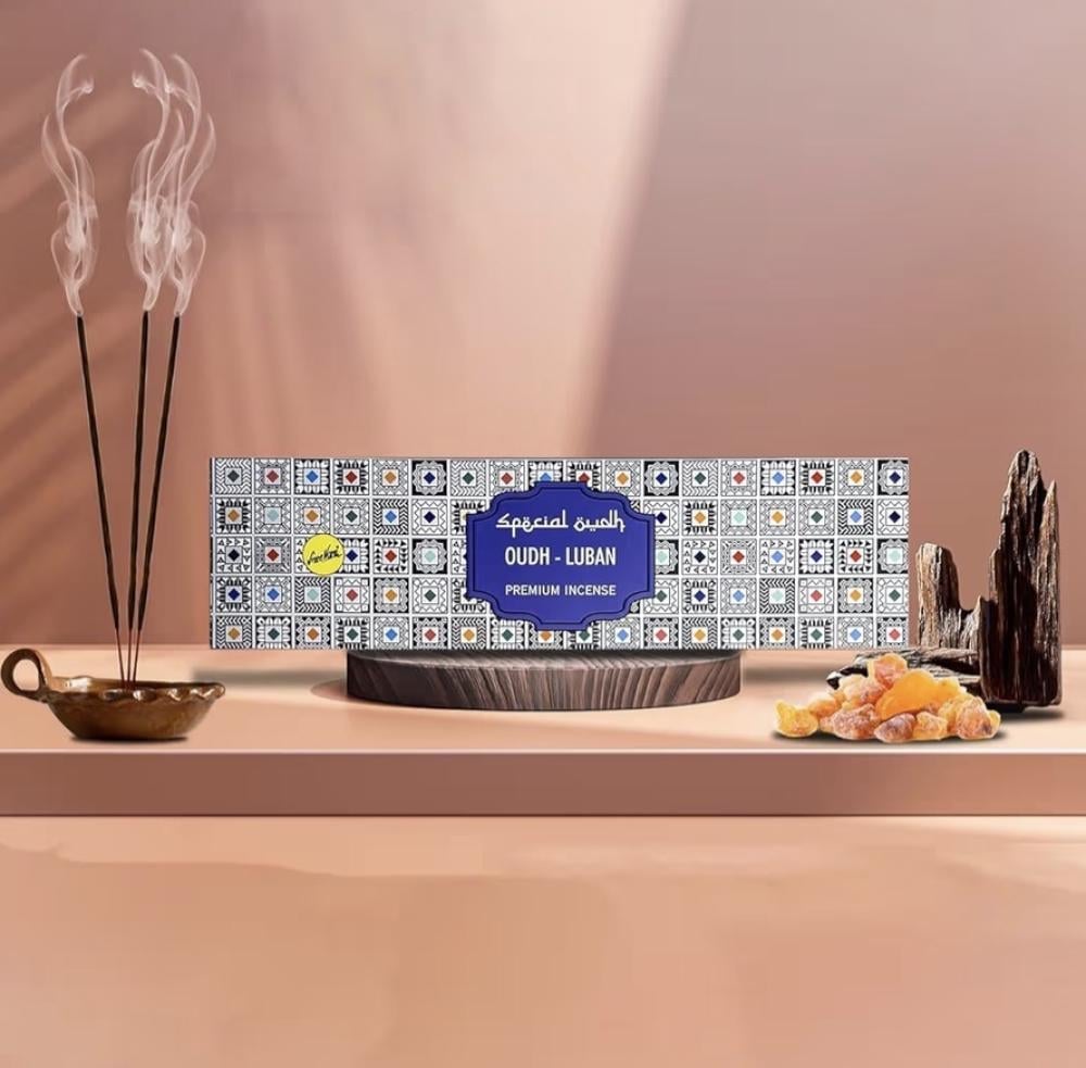 Special Oudh Incense Sticks for home and office 50g (Pack of 1, Oudh Luban) أعواد بخور عود خاصة للمنزل والمكتب 50 جرام (عبوة واحدة من عود لبان) - - صورة 2