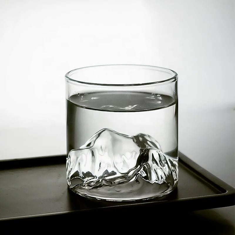 كوب زجاجي بتصميم جبل ثلاثي ابعاد  - صورة 2