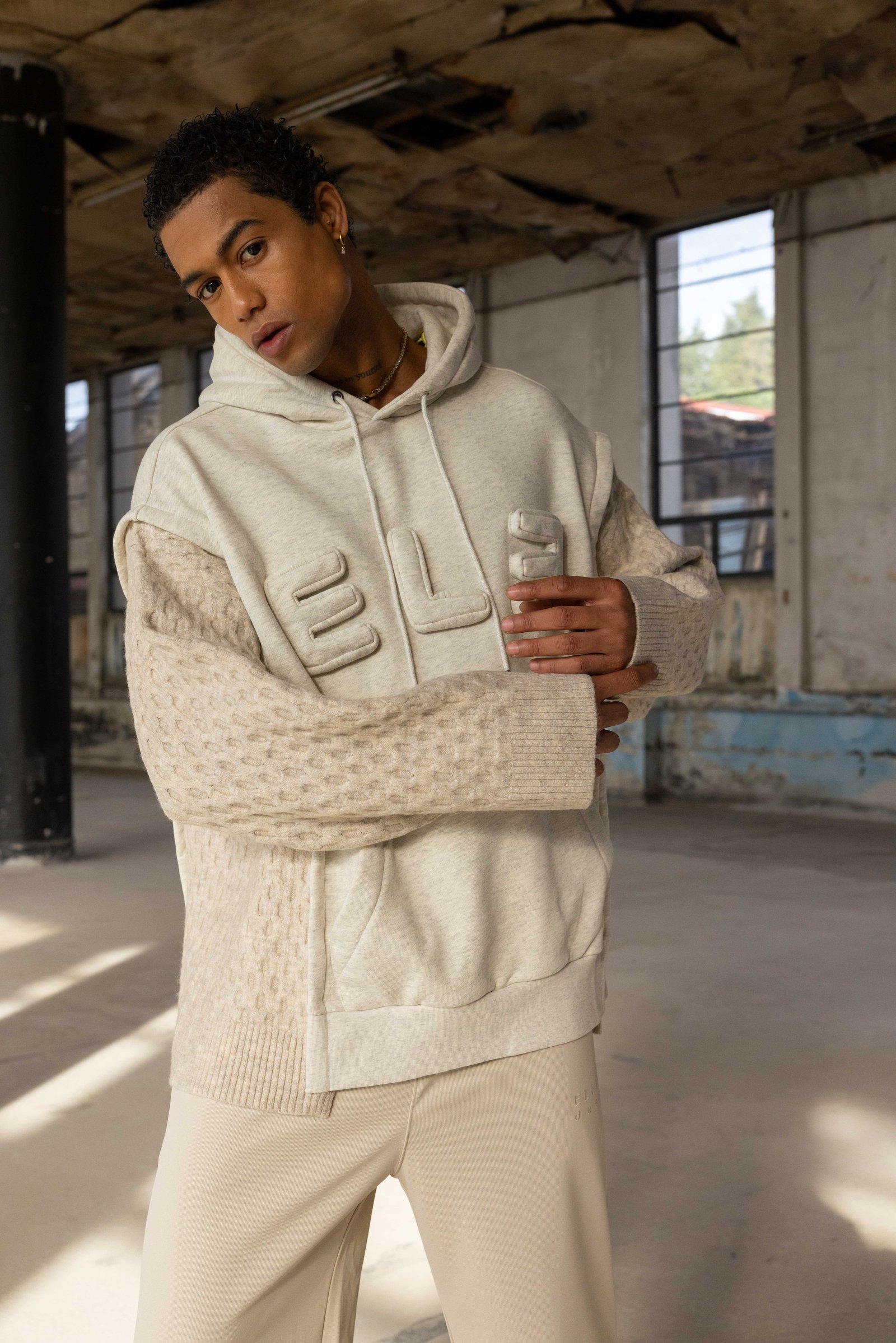 Splicing long sleeve hoodies - صورة 8