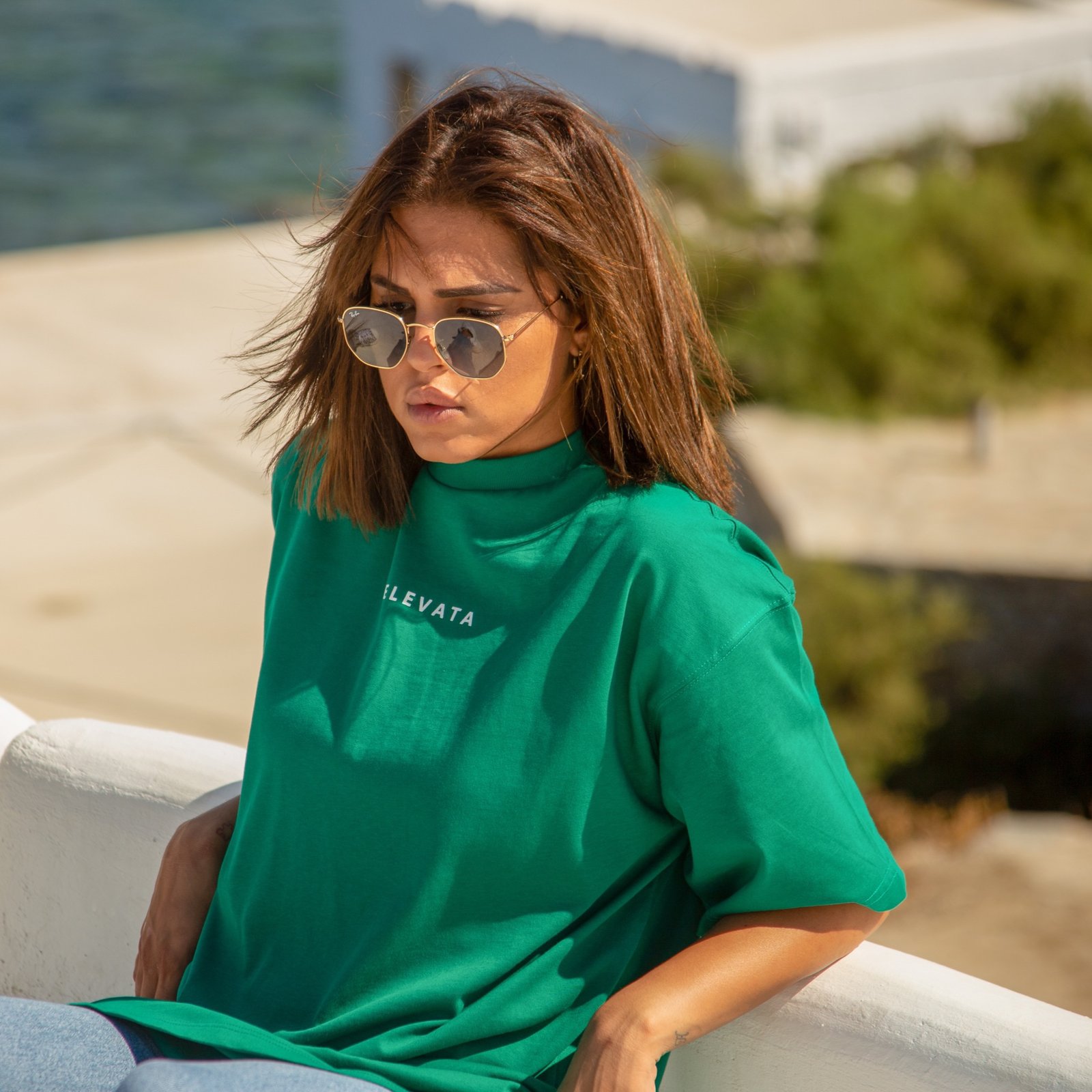 Unisex oversized t-shirt with Elevata logo - صورة 6