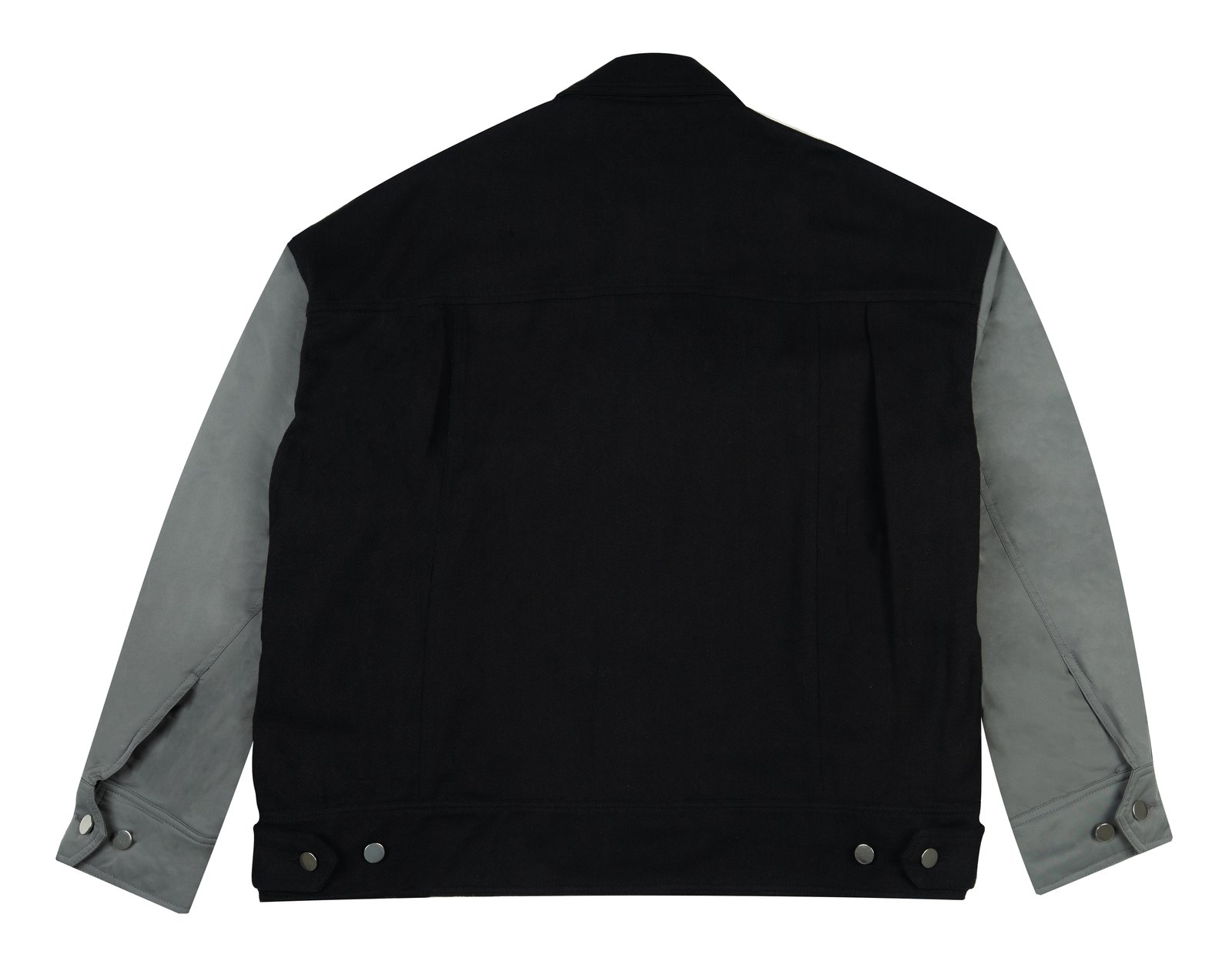 Casual colorblocked denim jacket - صورة 3