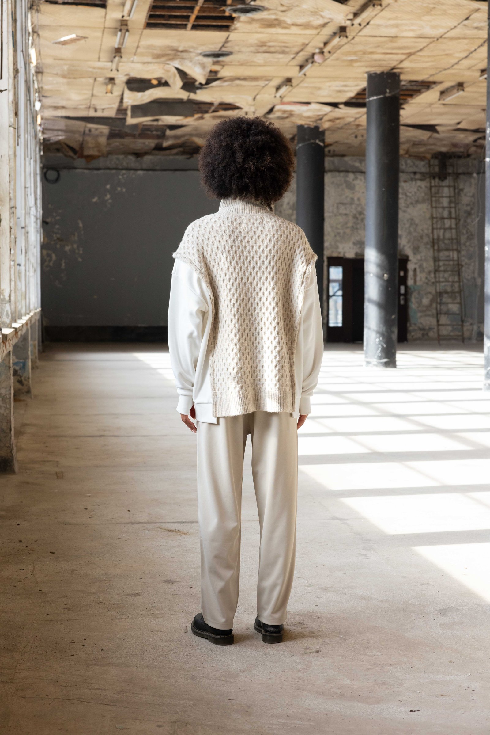  Splicing long sleeve highneck knitwear sweater - Image 15