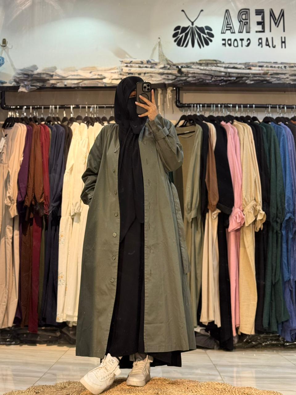 Cotton gabardine coat - Image 3