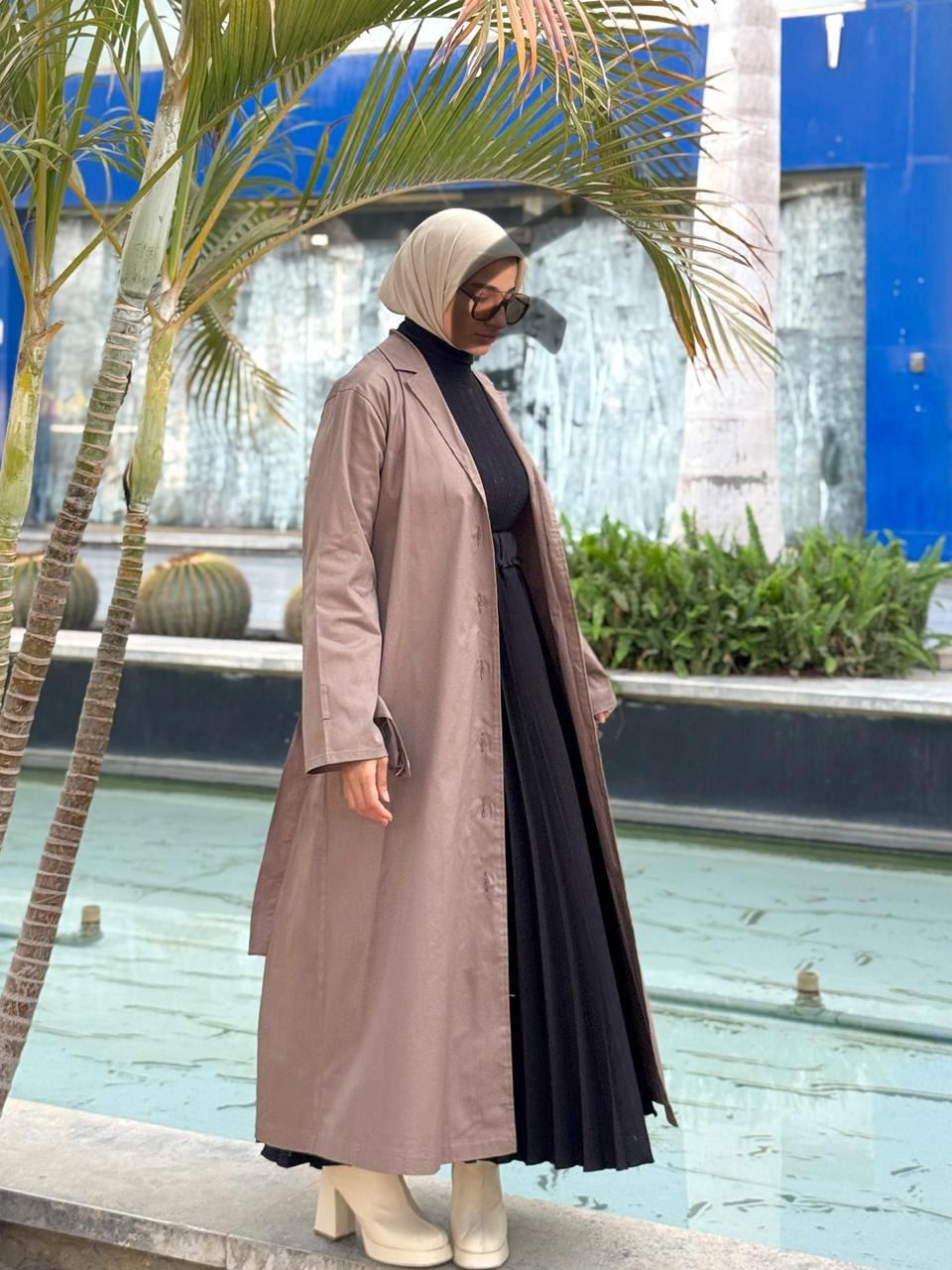 Cotton gabardine coat - Image 9