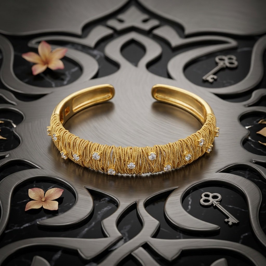 سوارة واقفه ذهبي S009 - صورة 2
