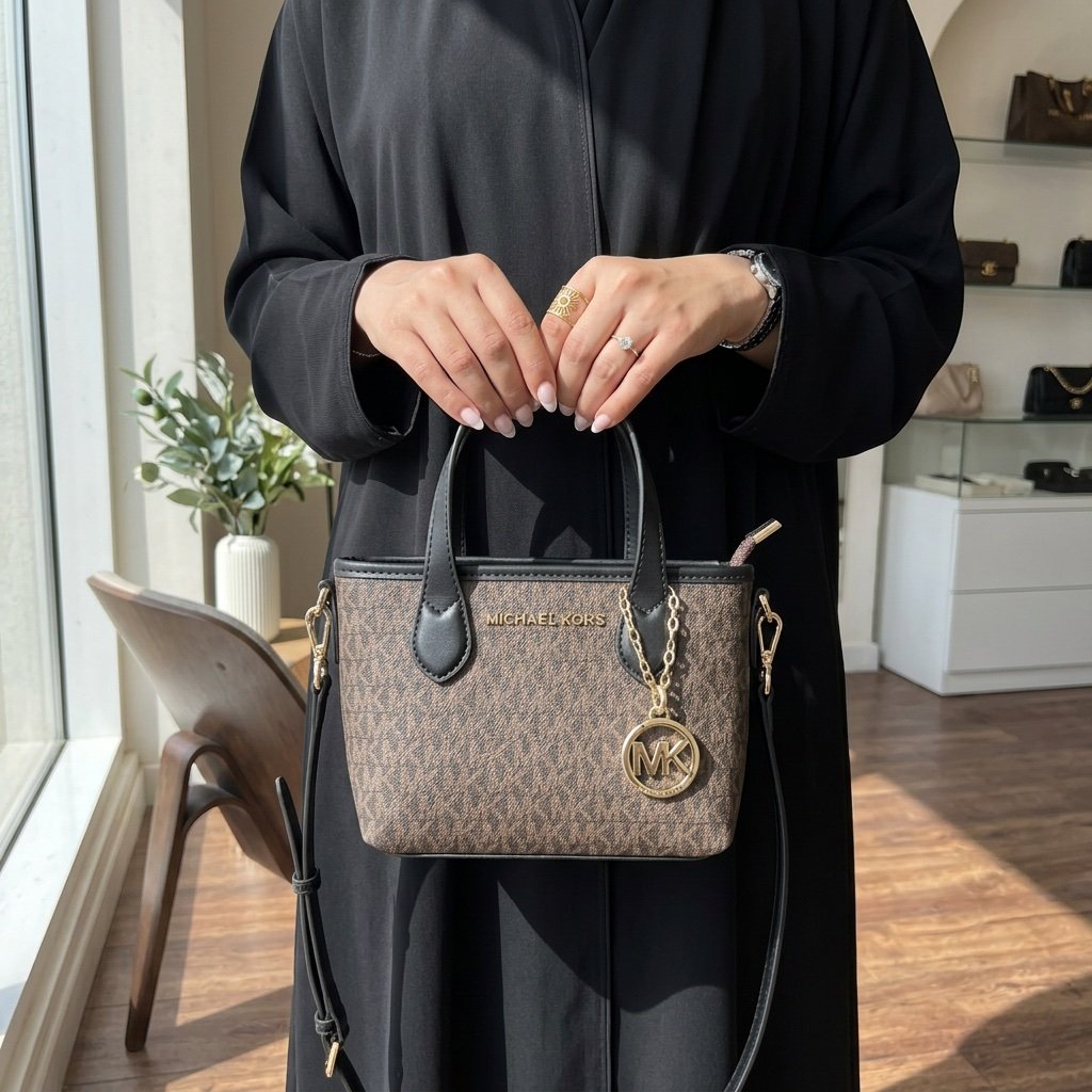 شنطة يد وسط أسود MK - صورة 1