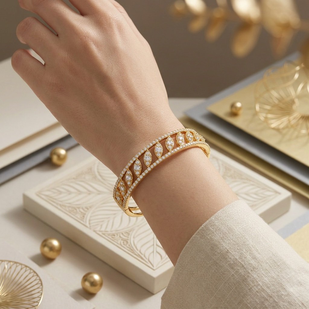 سوارة واقفه ذهبي S017 - صورة 2