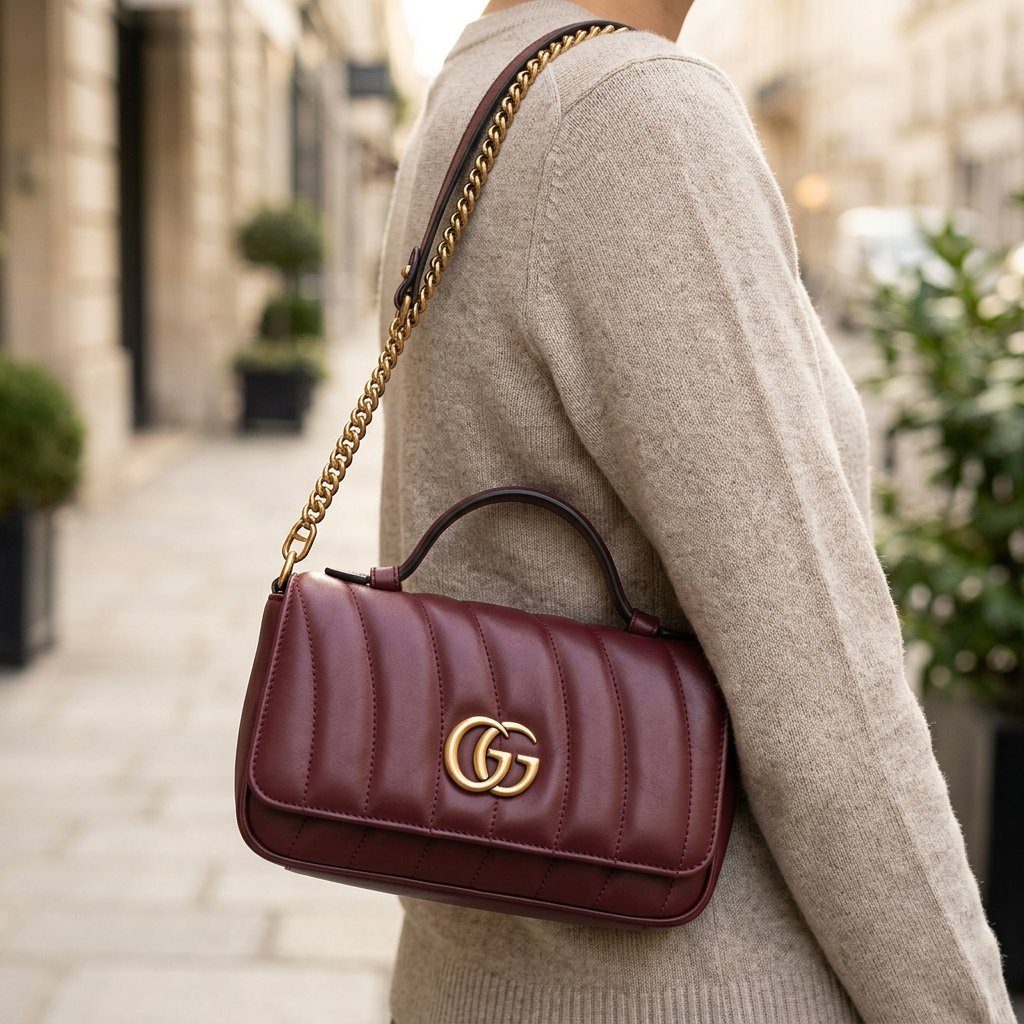 شنطة يد صغيرة عنابي GUS - صورة 2