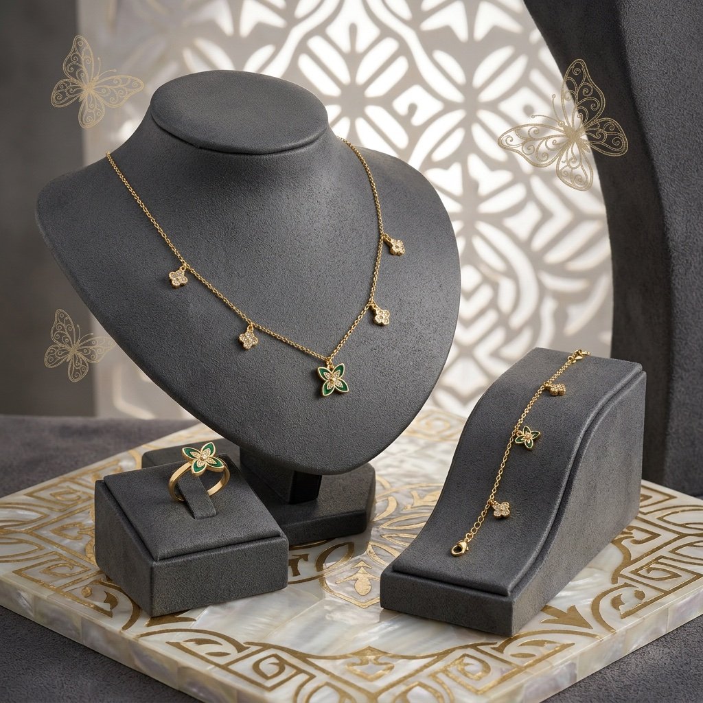 طقم 3 قطع ذهبي TS008 - صورة 1