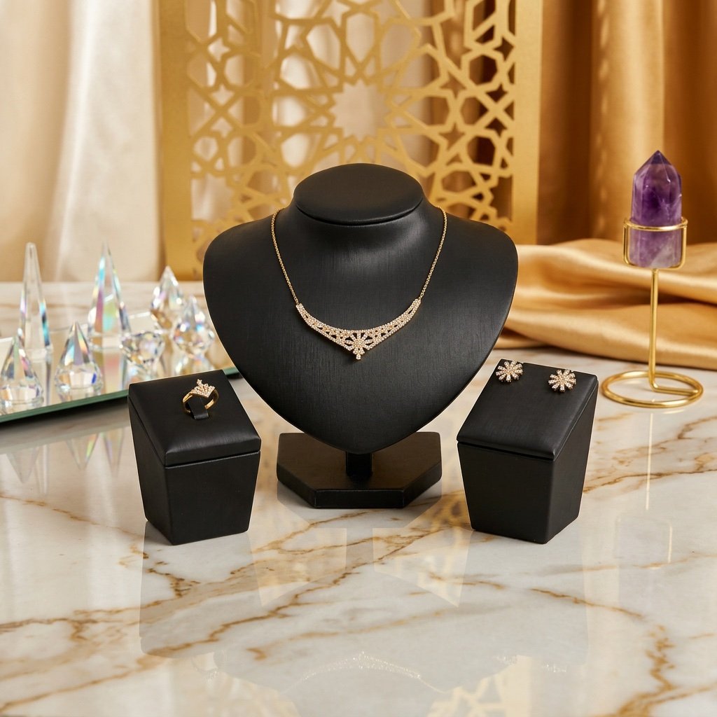 طقم 3 قطع ذهبي TS002 - صورة 1