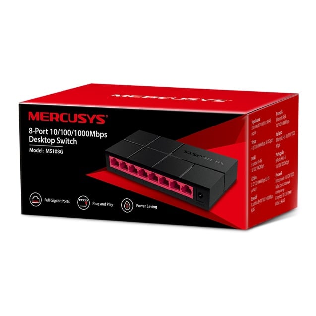 سويتش شبكات جيجابت بـ 8 منافذ | MERCUSYS MS108G - صورة 2