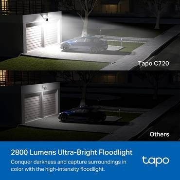 كاميرا مراقبة ذكية خارجية مع إضاءة |  Tapo C720 SMART FLOODLIGHT CAMERA - صورة 3
