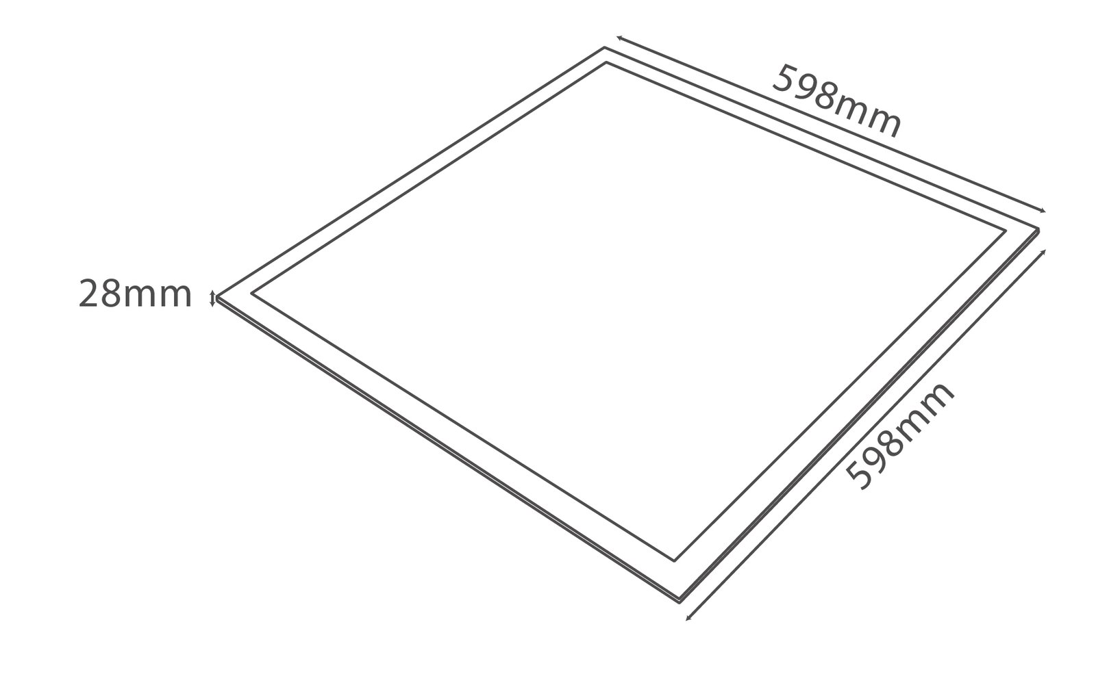 LED Panel light 505 watt 60×60 - [WL-PLB060] - Image 4