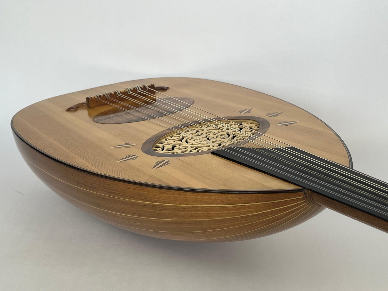 Egyptian Super Flat Oud Made by Mr. Alaa Hejazi - Image 17