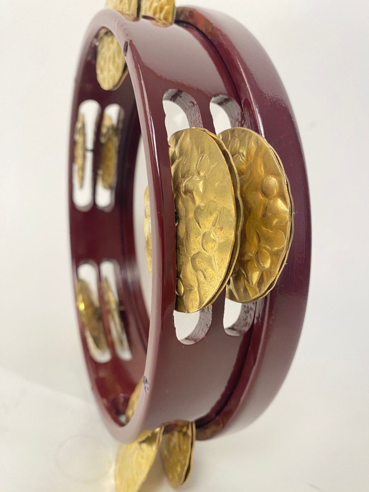 Premium Egyptian Aluminum Burgundy Tambourine / Gewhert Alfan - Image 12