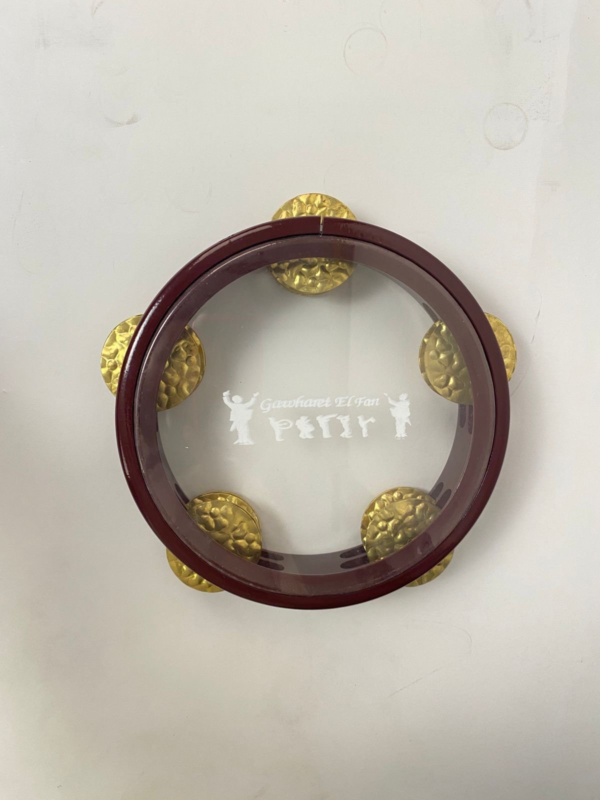 Premium Egyptian Aluminum Burgundy Tambourine / Gewhert Alfan - Image 4