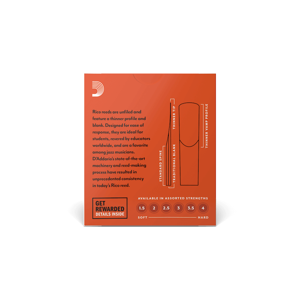Rico by D'Addario Soprano Saxophone Reeds, Strength 3 - Image 2