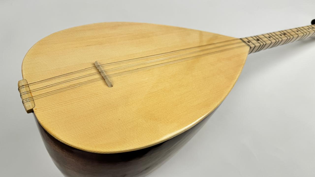 Turkish Luxe Short Neck Bağlama / Mahogany - Image 17