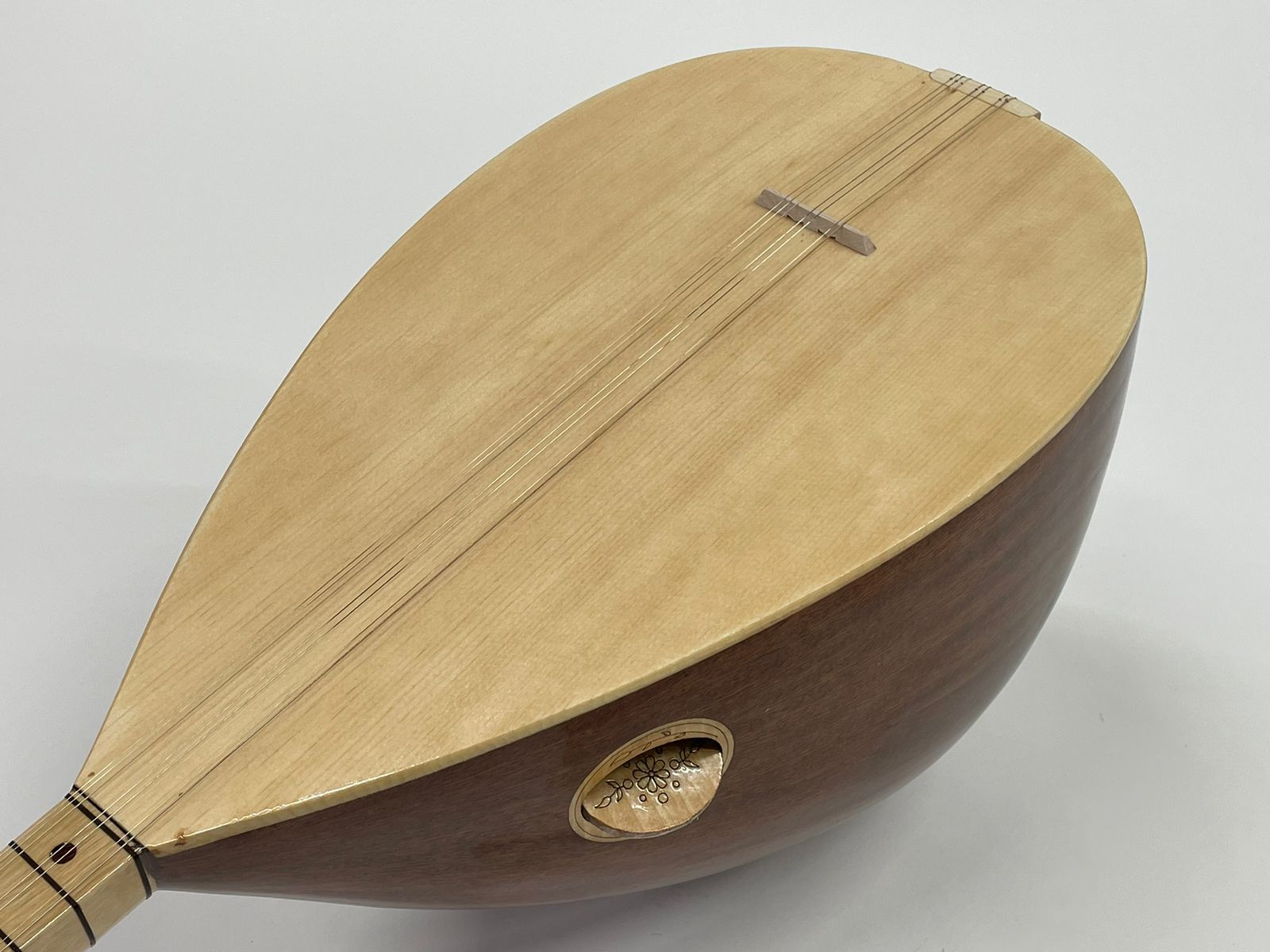 Turkish Short Neck Baglama /  Mahogany  - Image 12