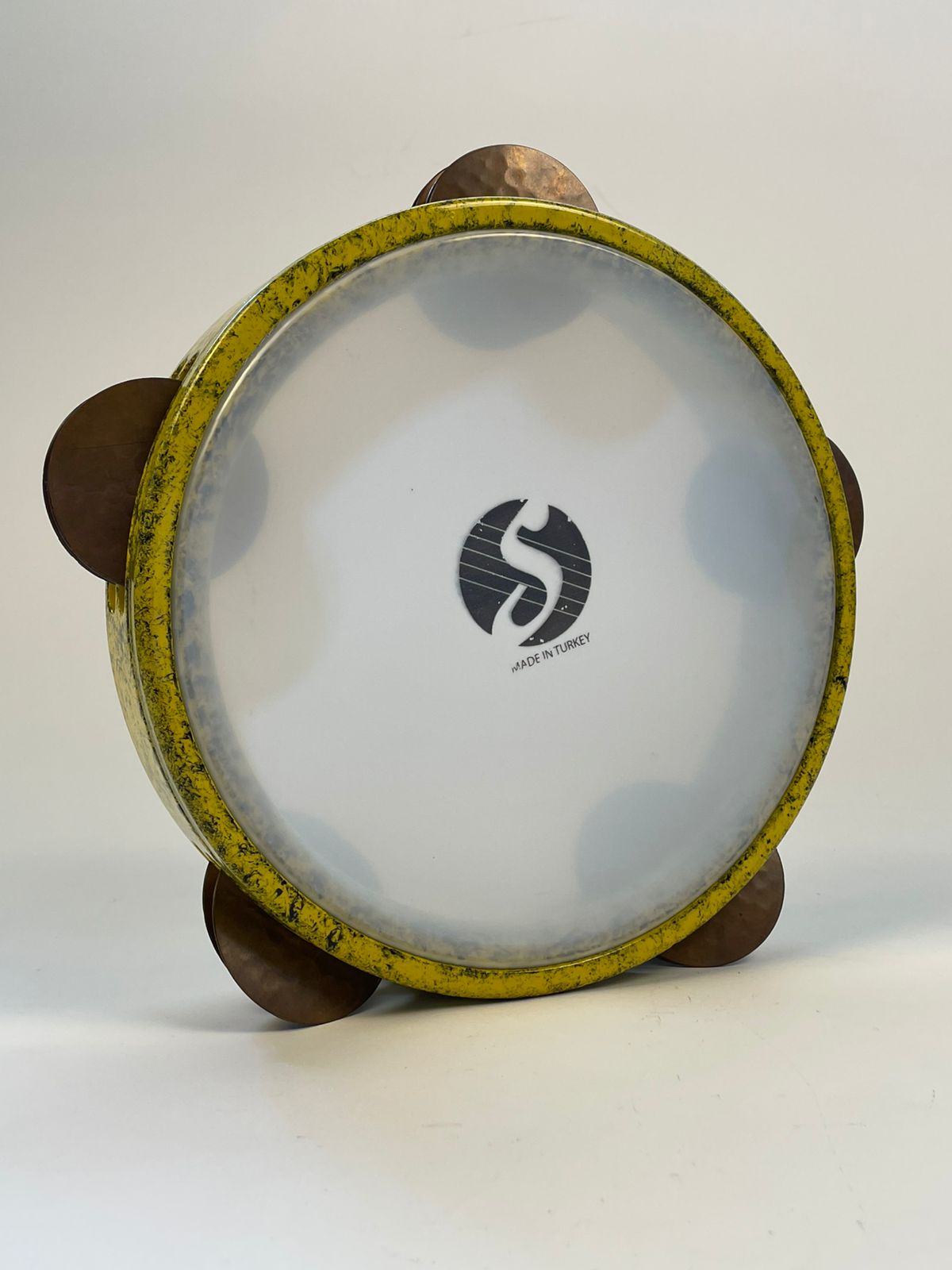 Premium Tambourine Yellow By Samir Stores / Size 24 - Image 3