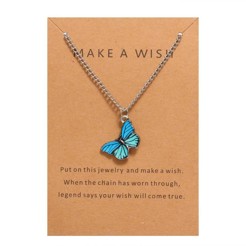 Blue Butterfly Necklace - Image 1