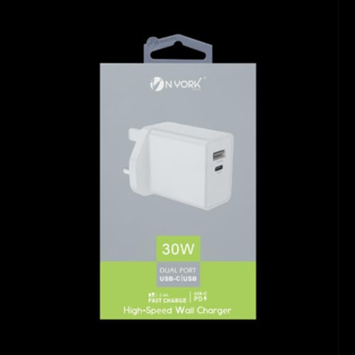USB-C/USB 2 -2.4A  300 W شاحن نيورك المزدوج رقم1372E - صورة 3