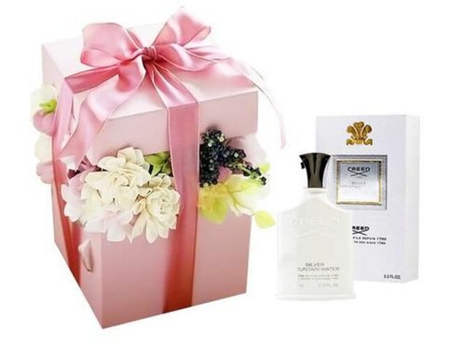 Roses Box With Creed Silver Mountain Water Perfume for Men EDP 100m - Image 1