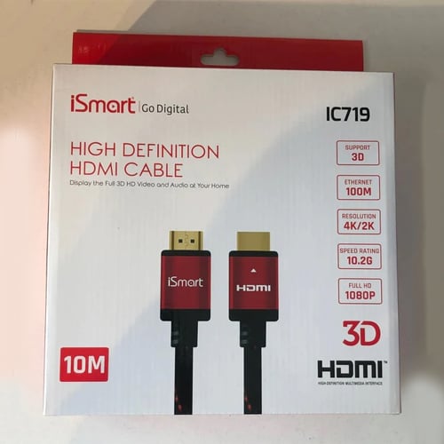 Ismart Go Digital High Defination Hdmi Cable IC719 10m No.594E - Image 1