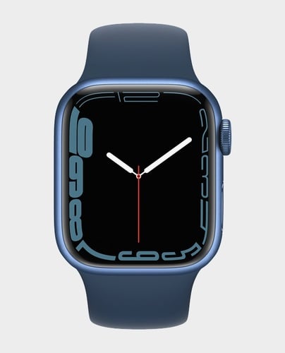 Apple Watch Series 7 MKHU3 41mm GPS PLUS Cellular Blue Aluminum Case with Abyss Blue Sport Band No.923E - Image 1