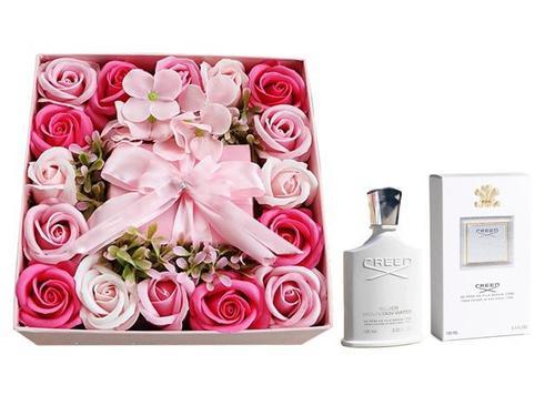 Roses Box With Creed Silver Mountain Water Perfume for Men EDP 100ml-351 - Image 1