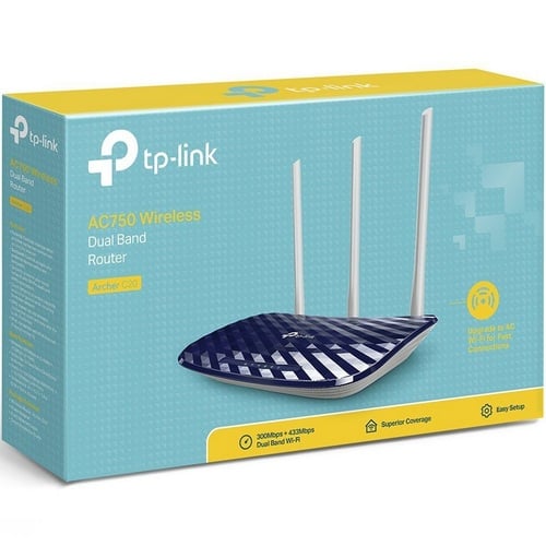 TP-LINK AC750 WIRELESS ROUTER DUAL BAND ARCHER C20 No.1284E - Image 1