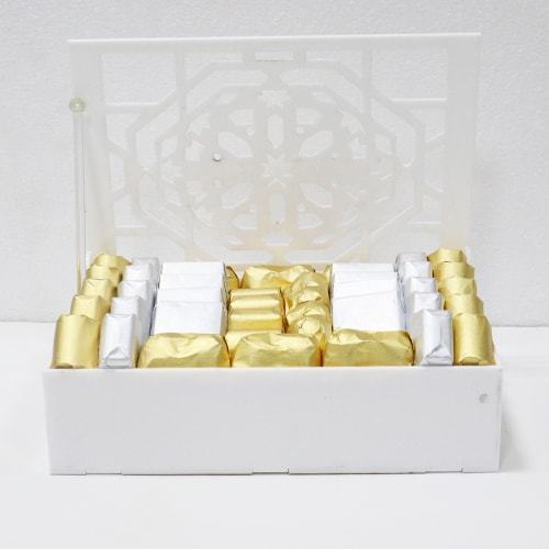 Luxurious chocolate box in golden and silver color 600G-64 - Image 1
