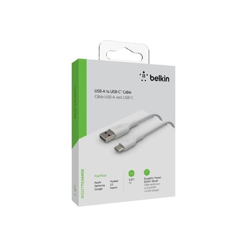 كابل Belkin Usb-A إلى Usb-C 3.3 قدم 1 متر رقم.1095E - صورة 1