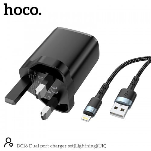 شاحن Lightning ثنائي المنافذ DC16 من هوكو رقم.1140E - صورة 2