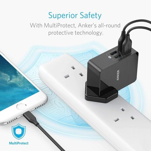 ANKER POWERPORT 4 LITE 27W CHARGER No.1214E - Image 1